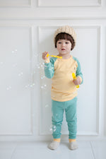 Raglan Yellow Long Sleeve Pajamas - Go PJ Party