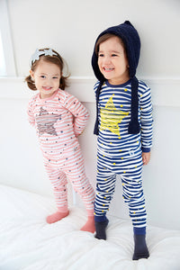 Bling Blue Long Sleeve Pajama - Go PJ Party