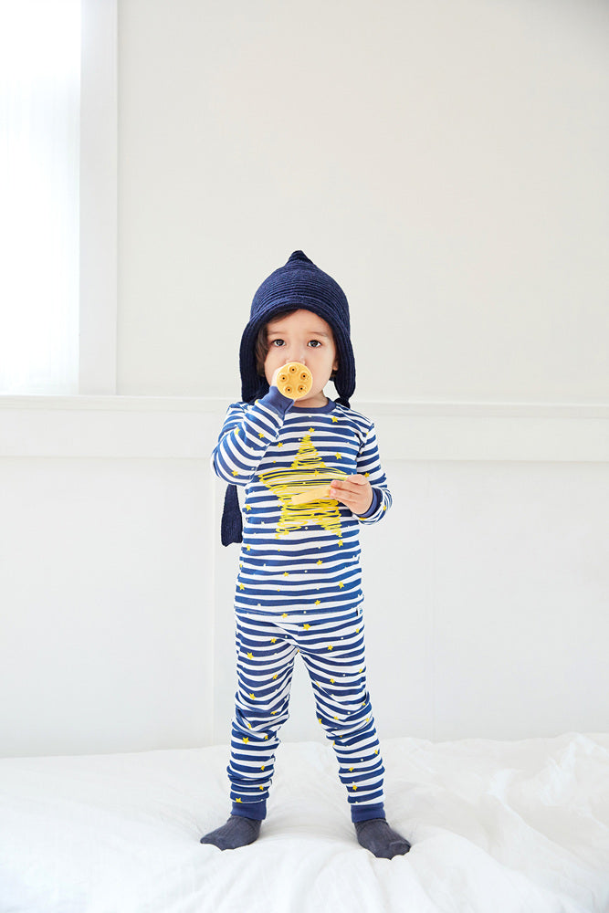 Bling Blue Long Sleeve Pajama - Go PJ Party