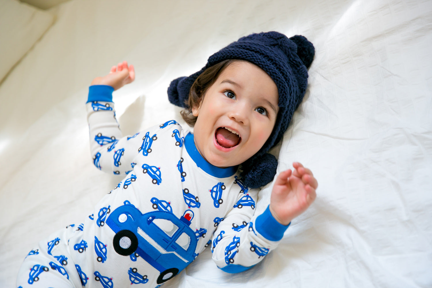 Blue Car Long Sleeve Pajamas - Go PJ Party