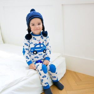 Blue Car Long Sleeve Pajamas - Go PJ Party