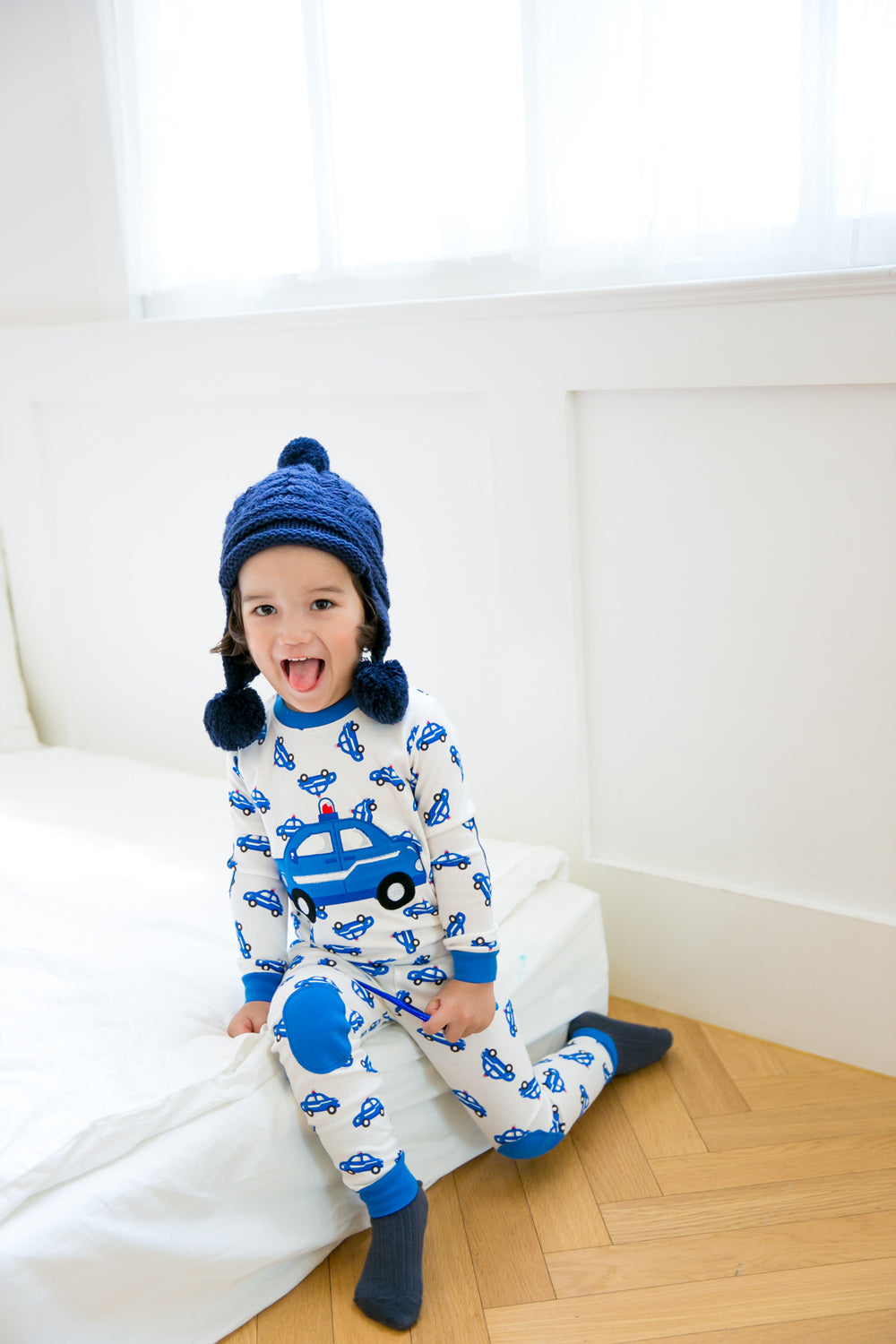 Blue Car Long Sleeve Pajamas - Go PJ Party