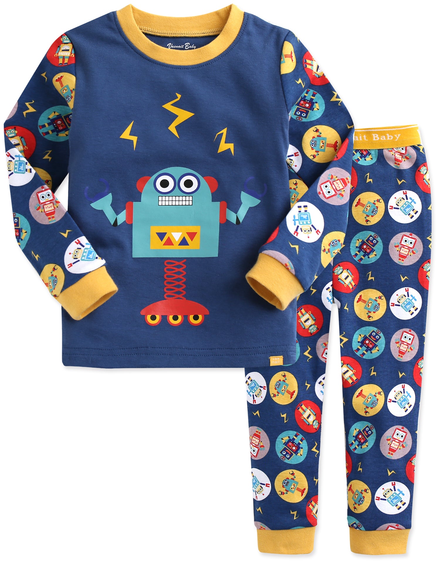 Mega Robot Blue Long Sleeve Pajama - Go PJ Party