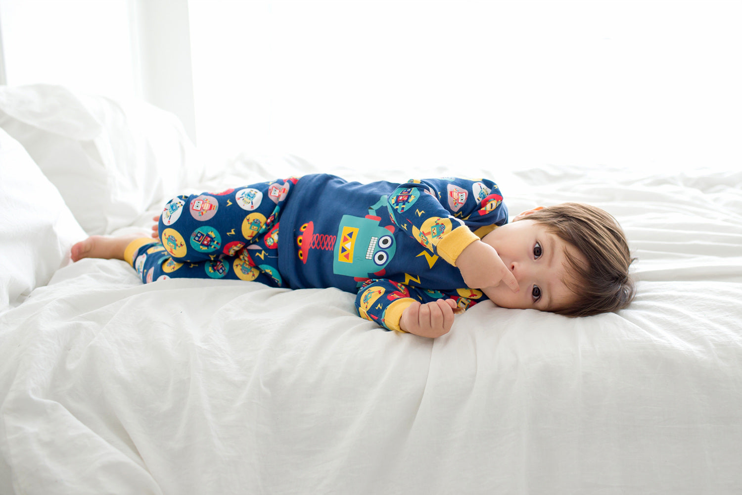 Mega Robot Blue Long Sleeve Pajama - Go PJ Party