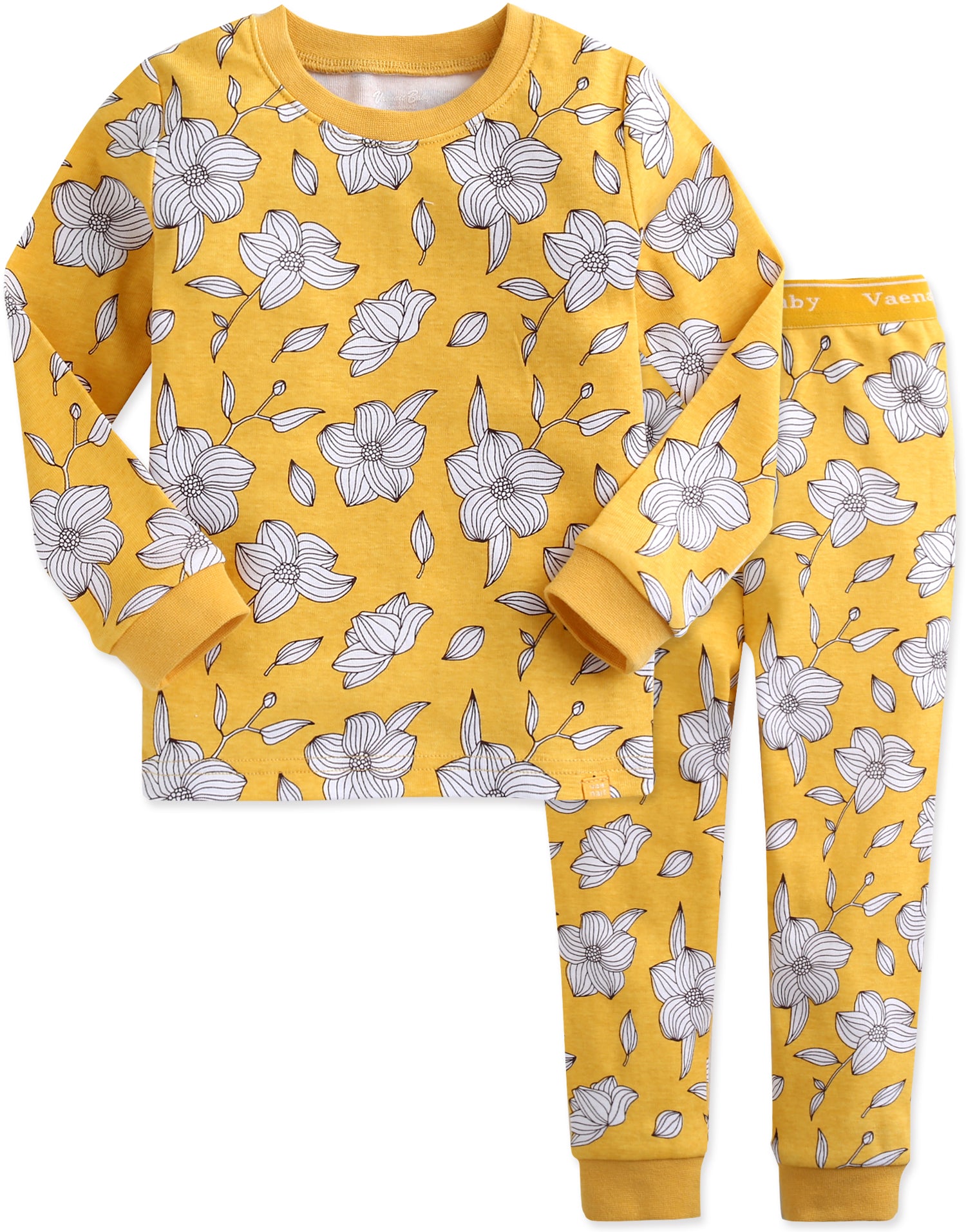 Yellow Bloom Long Sleeve Pajama - Go PJ Party