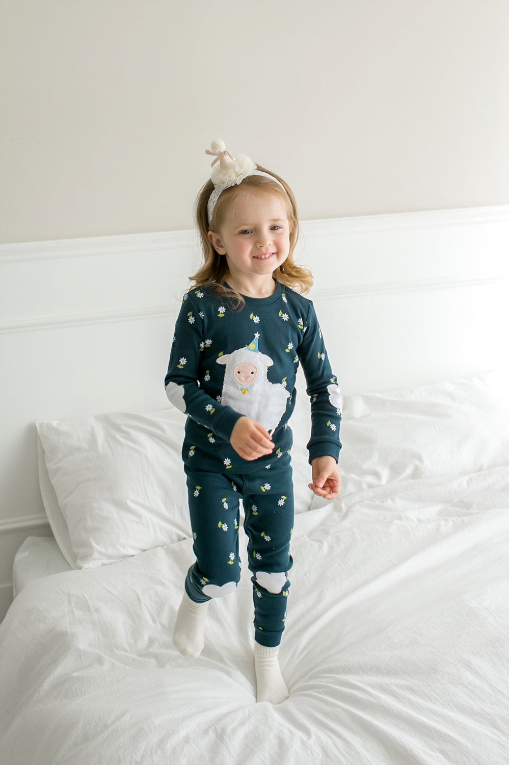 Lamb bloom Long Sleeve Pajamas - Go PJ Party