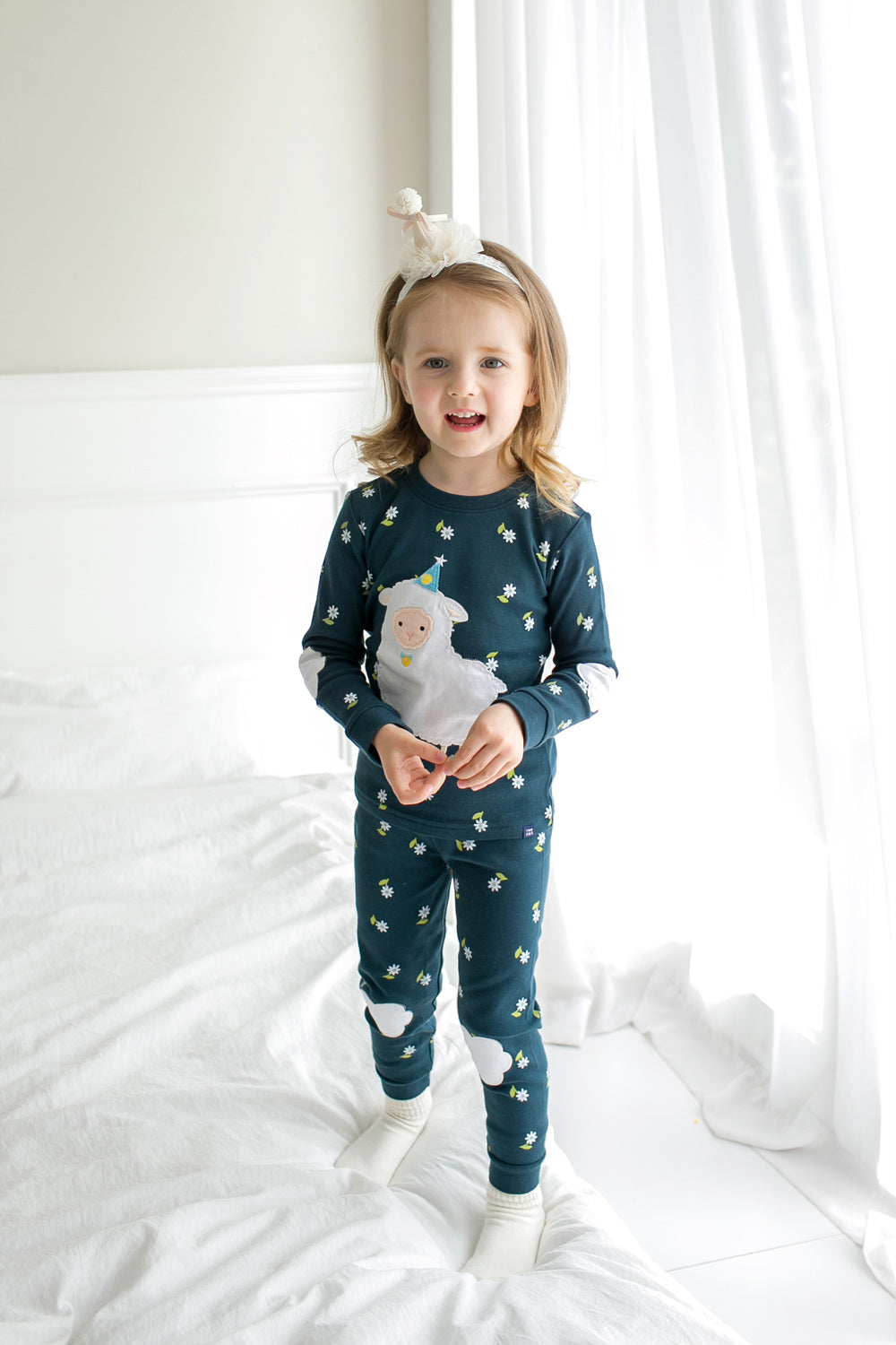 Lamb bloom Long Sleeve Pajamas - Go PJ Party