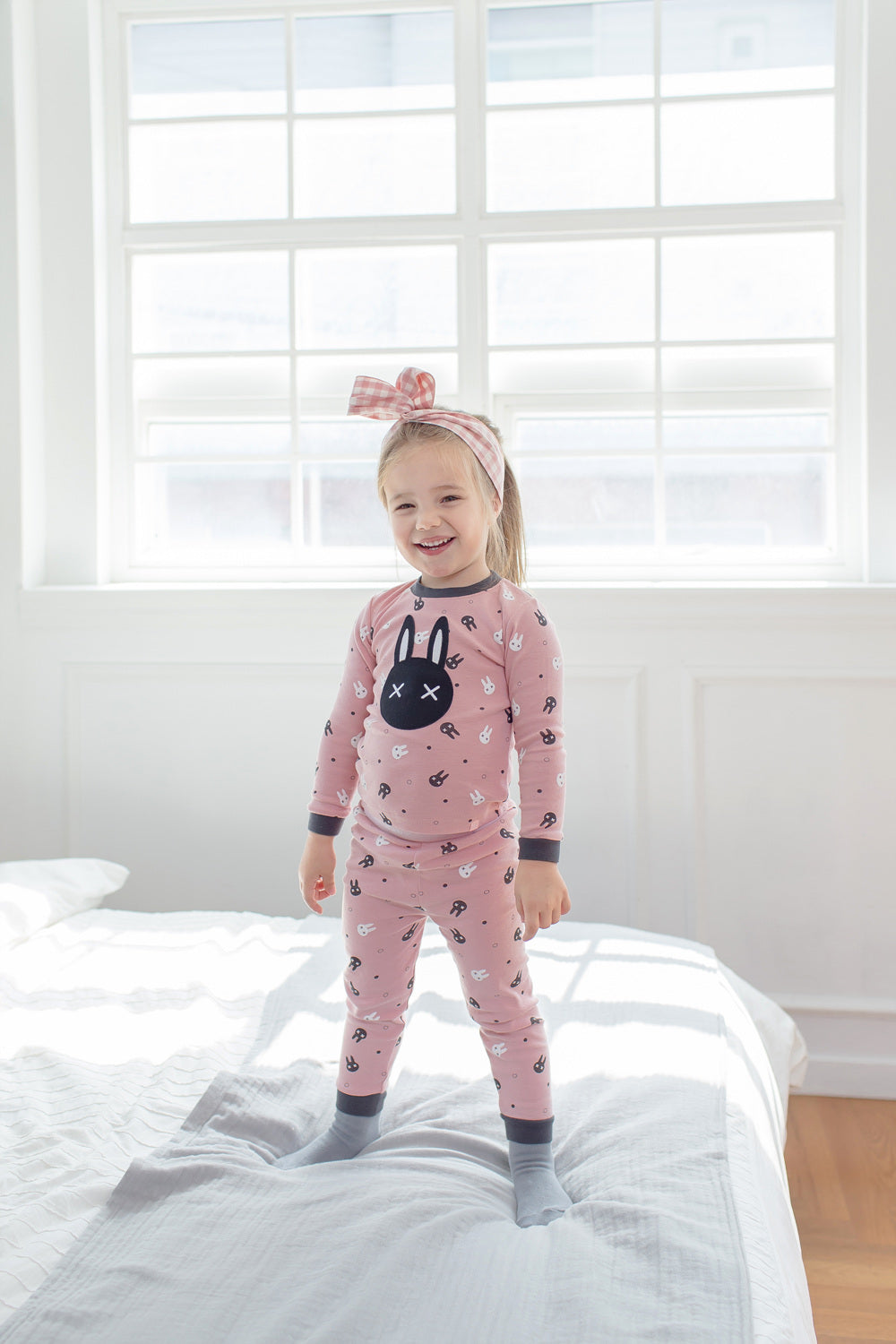 Swing Rabbit Pink Long Sleeve Pajama - Go PJ Party