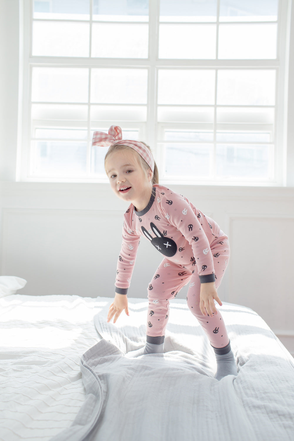 Swing Rabbit Pink Long Sleeve Pajama - Go PJ Party