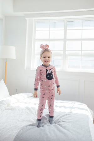 Swing Rabbit Pink Long Sleeve Pajama - Go PJ Party