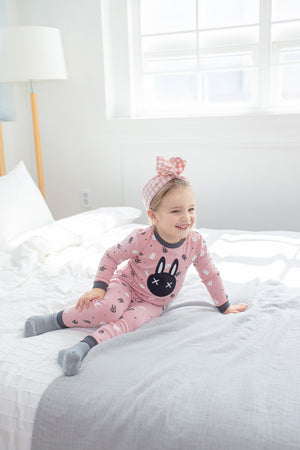 Swing Rabbit Pink Long Sleeve Pajama - Go PJ Party