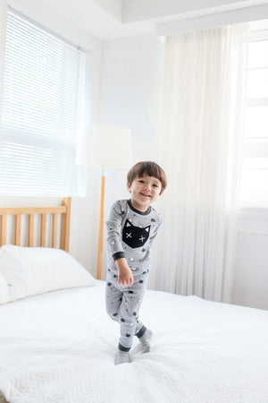 Swing Cat Grey Long Sleeve Pajama - Go PJ Party