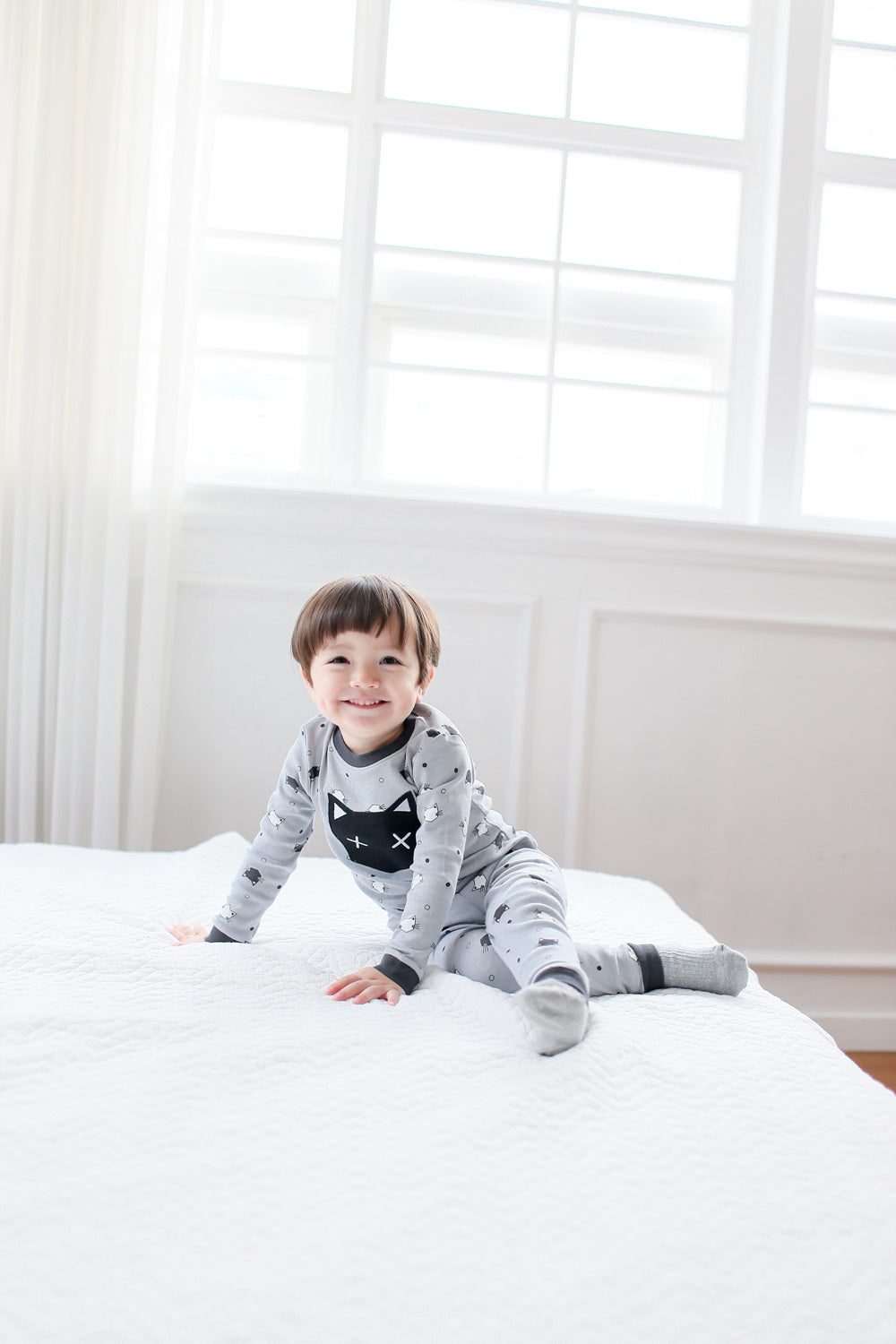 Swing Cat Grey Long Sleeve Pajama - Go PJ Party