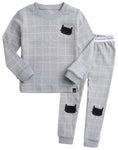 Blank Cat Grey Long Sleeve Pajama - Go PJ Party