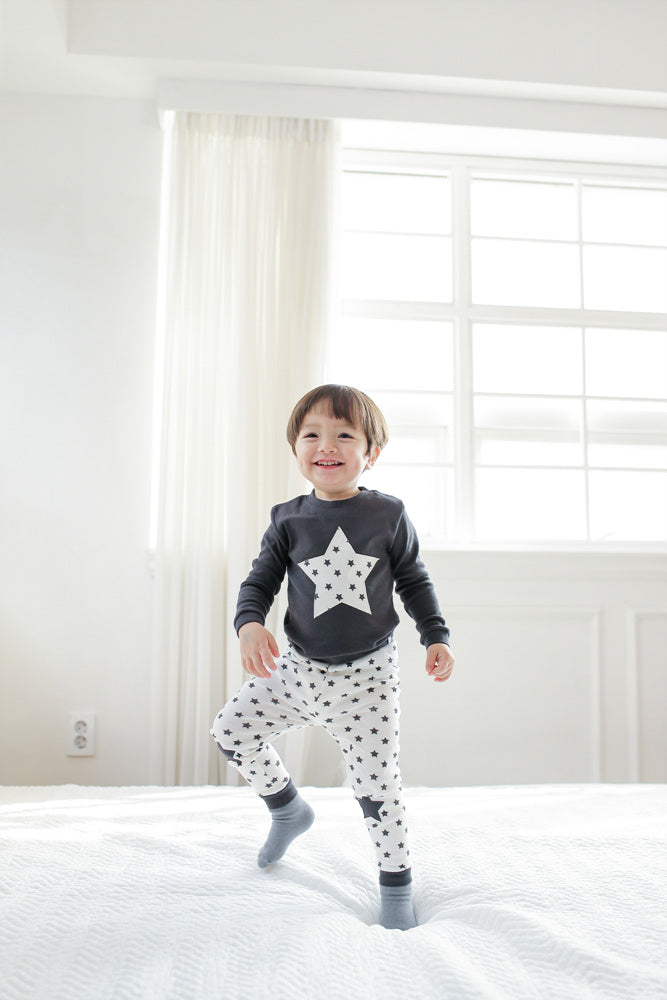 Momo Star Black Long Sleeve Pajama - Go PJ Party