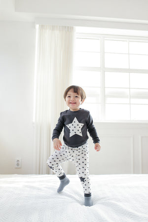 Momo Star Black Long Sleeve Pajama - Go PJ Party