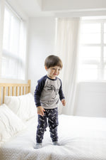 Dinosaur Navy Long Sleeve Pajamas - Go PJ Party