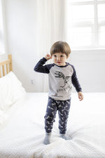 Dinosaur Navy Long Sleeve Pajamas - Go PJ Party