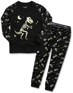 Dinosaur Black Long Sleeve Pajamas - Go PJ Party