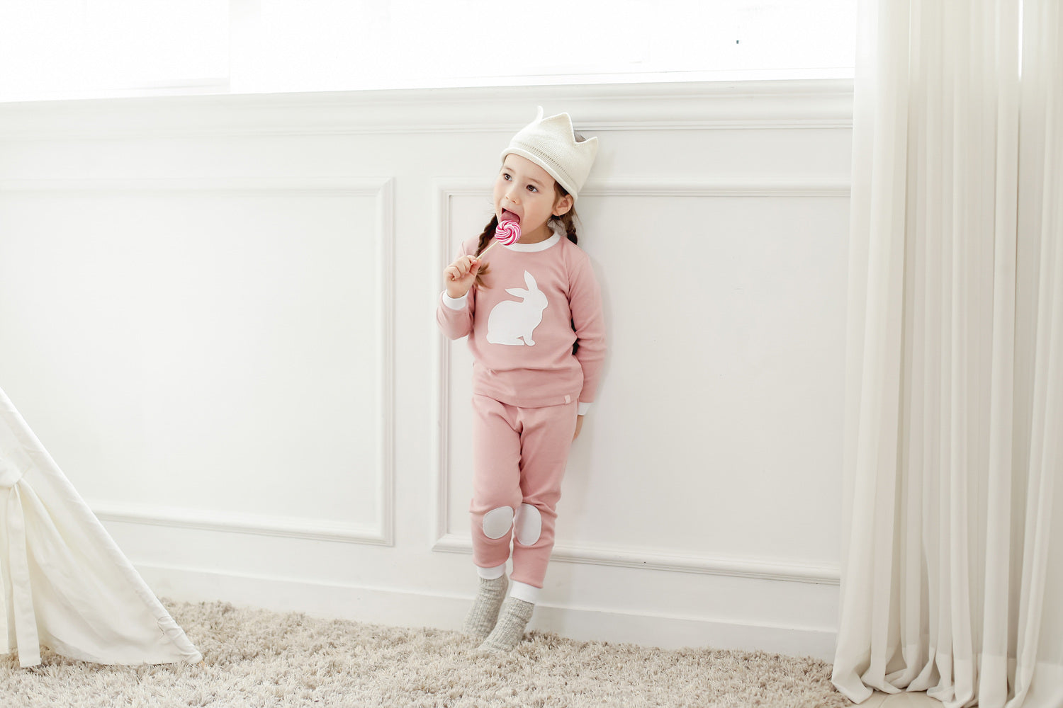 Bono Rabbit Pink Long Sleeve Pajama - Go PJ Party