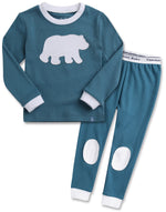 Bono Bear Bluegreen Long Sleeve Pajama - Go PJ Party