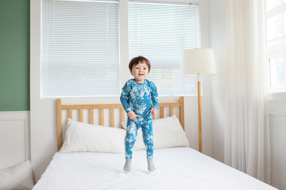 Tie Dye Blue Long Sleeve Pajama - Go PJ Party