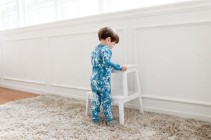 Tie Dye Blue Long Sleeve Pajama - Go PJ Party