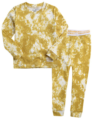 Tie Dye Mustard Long Sleeve Pajama - Go PJ Party