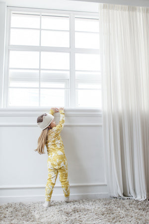 Tie Dye Mustard Long Sleeve Pajama - Go PJ Party