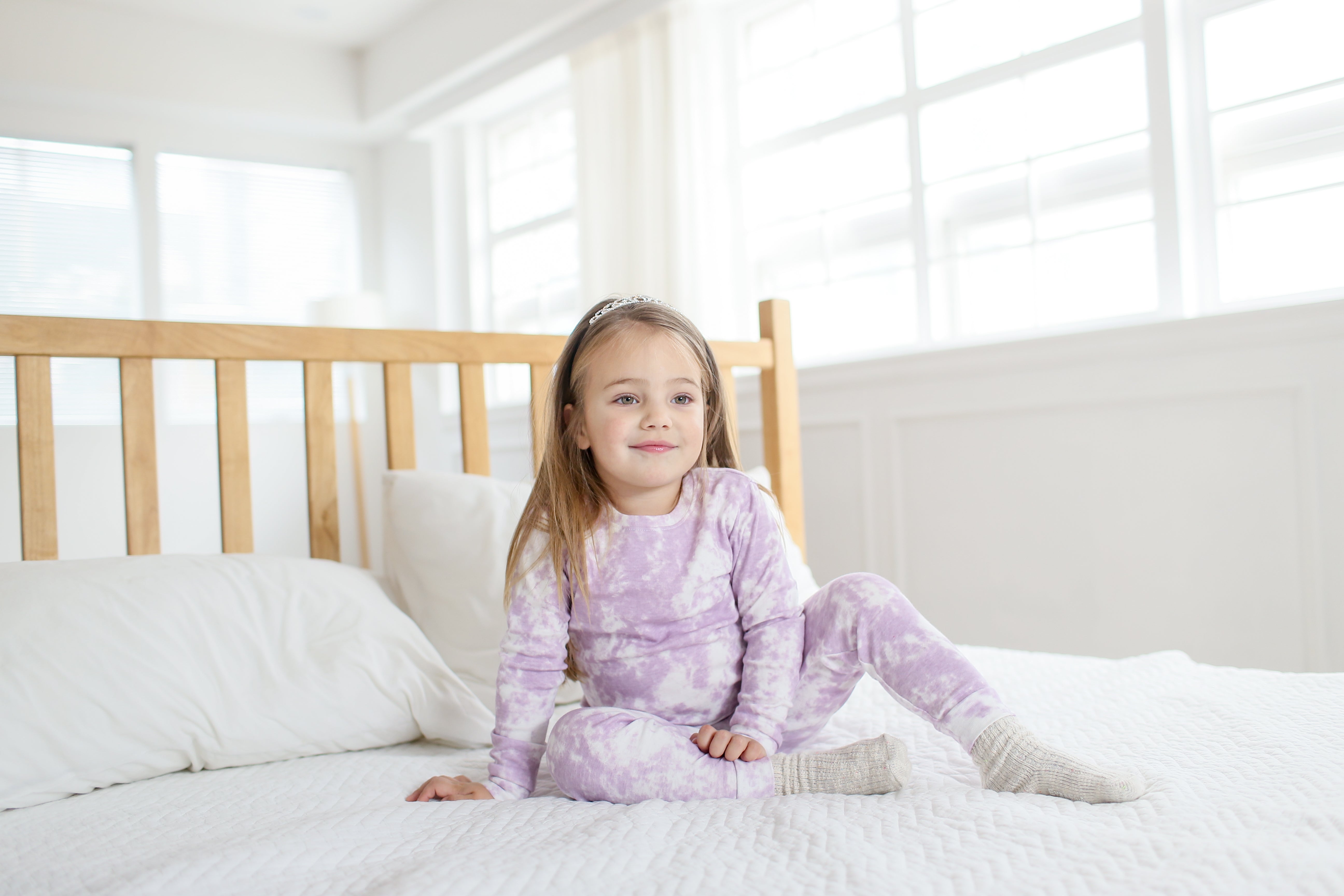 Tie Dye Purple Long Sleeve Pajama - Go PJ Party