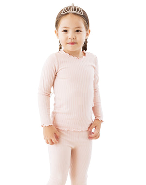 Shirring Peach Long Sleeve Pajama - Go PJ Party