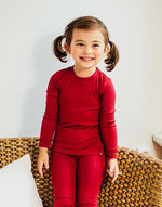 Modal Long Sleeve Pajama (Light Red/Dark Red) - Go PJ Party