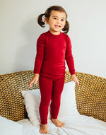 Modal Long Sleeve Pajama (Light Red/Dark Red) - Go PJ Party