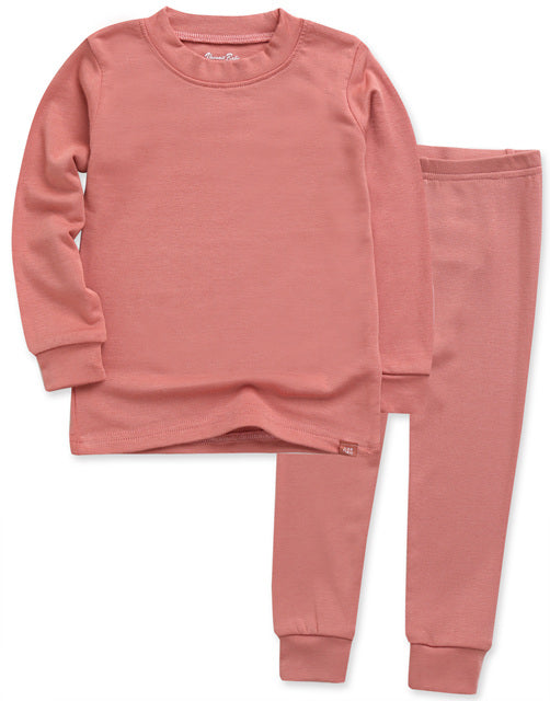 Modal Long Sleeve Pajama (Milk Pink/Purple Pink/Dark Pink) - Go PJ Party