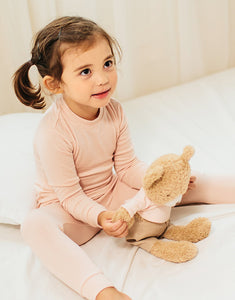 Modal Long Sleeve Pajama (Milk Pink/Purple Pink/Dark Pink) - Go PJ Party