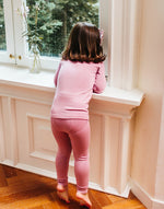 Modal Long Sleeve Pajama (Milk Pink/Purple Pink/Dark Pink) - Go PJ Party