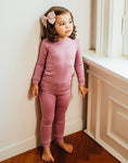Modal Long Sleeve Pajama (Milk Pink/Purple Pink/Dark Pink) - Go PJ Party