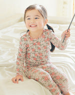 Shirring Pink Flower Modal Long Sleeve Pajama