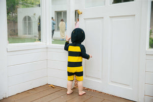 Honeybee Yellow Hoodie Baby 3/4 Sleeve Swimsuit - Go PJ Party