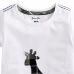 Giffy White Short Sleeve Tee & Shorts Set - Go PJ Party