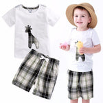 Giffy White Short Sleeve Tee & Shorts Set - Go PJ Party