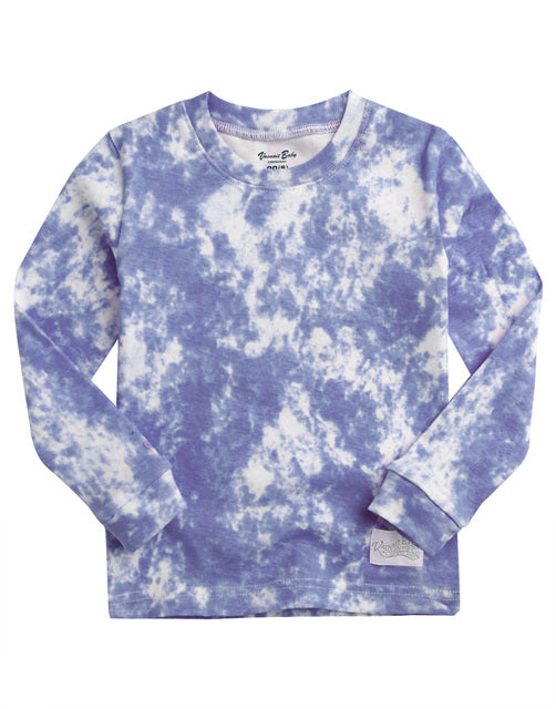 Tie Dye Sky Blue Long Sleeve Pajama