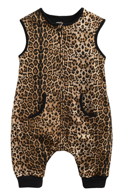 Leopard Cotton Sleepsack - Go PJ Party