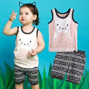 Super Cats Sleeveless Pajama Set - Go PJ Party