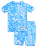 Tie Dye Blue Bamboo Short Sleeve Pajamas