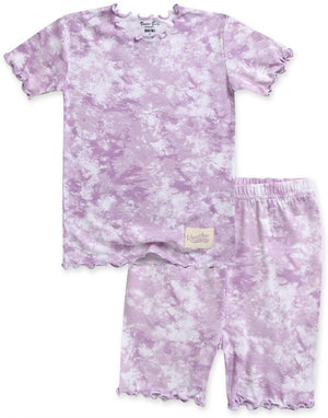 Tie Dye Lavender Bamboo Short Sleeve Pajamas