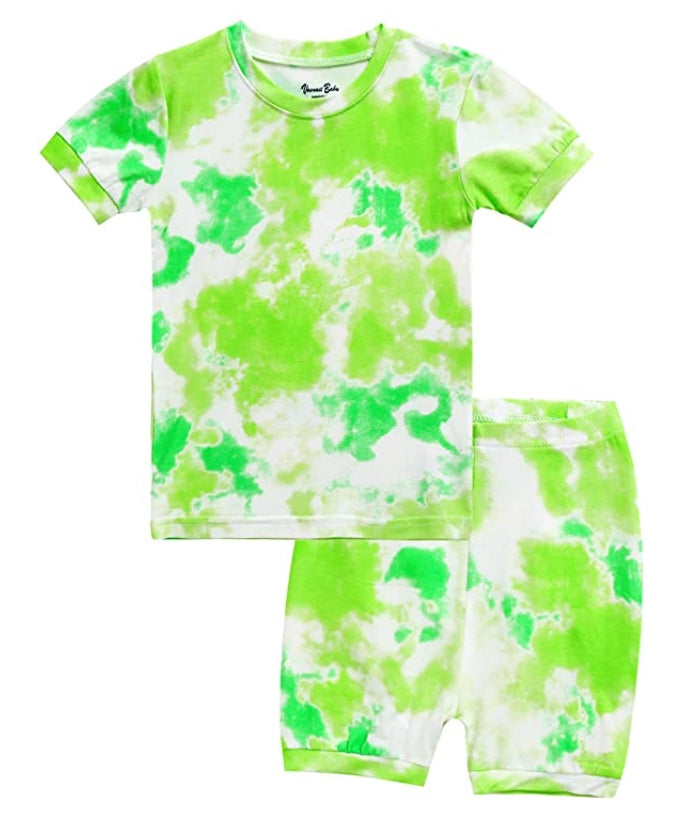 Green tie dye online pajamas