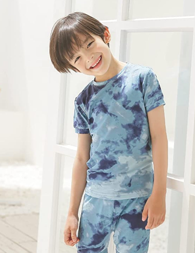 Tie Dye Navy  Short Sleeve Pajamas