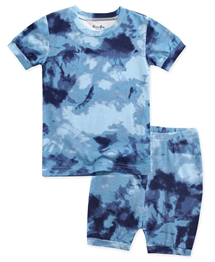 Tie Dye Navy  Short Sleeve Pajamas