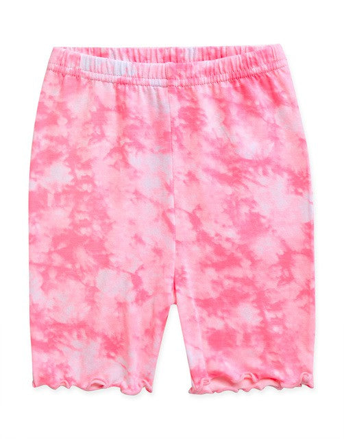 Tie Dye Neon Pink Bamboo Short Sleeve Pajamas